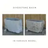  Product image 1 of the product “Riverstone basin, natural surface, polished inside. Dia approx 101-110. Height 51-60 ”