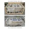  Product image 1 of the product “Riverstone basin, natural surface, polished inside. Dia approx 111-120. Height 51-60 ”