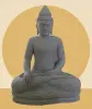  Product image 1 of the product “Seated Buddha made of Riverstone in Bhumisparsha - gesture of touching the earth. 123 cm height. ”