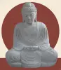  Product image 1 of the product “Seated Japanese Buddha made of Riverstone in Dhyana position - gesture of meditation, H. 81cm ”