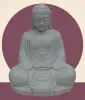 Product image 1 of the product “Seated Japanese Buddha made of Riverstone in Dhyana position - gesture of meditation, H. 158cm ”