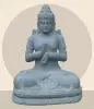  Product image 1 of the product “Seated Dewi Sri made of Riverstone in Dharmachakra gesture of wheel of the teaching of the Dharma, H. 80cm. ”
