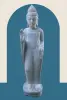  Product image 1 of the product “Standing Buddha with floral carving, Abudaya position. 38 x 30 x 150cm. Natural stone (river stone), stonemasonry ”
