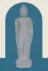  Product image 1 of the product “Standing Buddha with floral carving, Abudaya position. 48 x 34,5 x 151,5 cm. Natural stone (river stone), stonemasonry ”