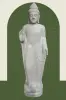  Product image 1 of the product “Standing Buddha with floral carving, Abudaya position. 50 x 32 x 178cm. Natural stone (river stone), stonemasonry ”