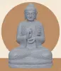  Product image 1 of the product “Seated Buddha, position Dharmachakra, 70 x 54 x 100 cm, riverstone grey ”