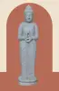  Product image 1 of the product “Standing Buddha made of Riverstone in Dharmachakra position - gesture of wheel of the teaching of Dharma. About 126cm height ”