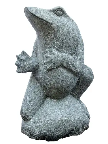 Product image of the product “Dancing frog, about 50cm,  natural stone (basanite) ”