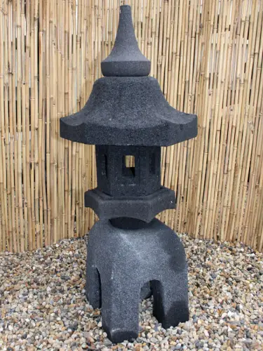Product image of the product “Japanese stone lantern lava stone, multi piece, approx. 85cm height ”