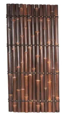 Product image of the product “Bamboo element Model Surabaya, rigid, brown-black (wulung), with decorative rope. Diameter 6-9cm 90 x 180 cm Height. ”