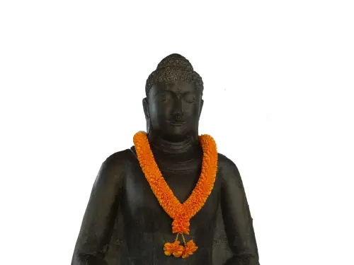 Product image of the product “Necklace, Satin, Dark Orange - for Buddha statue, in the diameter from 20 to 50cm ”