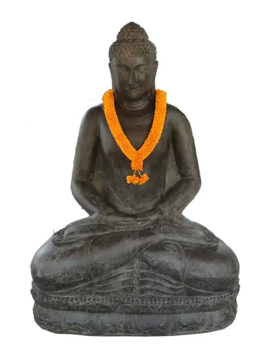 Product image of the product “Necklace, Satin, Orange - for Buddha statue, in the diameter from 30 to 50cm ”