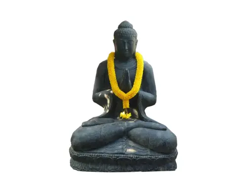 Product image of the product “Necklace, Satin, Yellow - for Buddha statue, in the diameter from 20 to 50cm ”