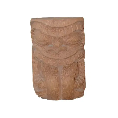 Product image of the product “Tiki Statue as Stool - Polynesia style. From coconut palm 30cm Height. Approx. 22cm dia. Model 21 - Tongue out 2 ”