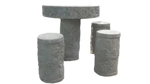 Product image of the product “Garden set, 4xstone stool with table 70cm D ”