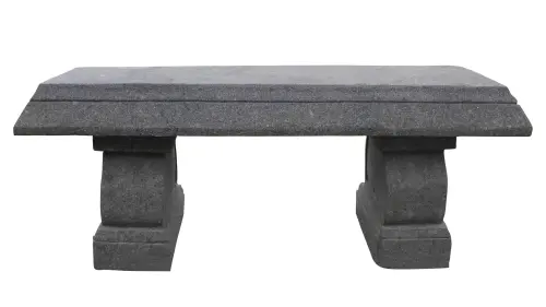 Product image of the product “Stone bench with decorations (3 pieces), 120x45x46cm  Natural stone (Basanit), ”