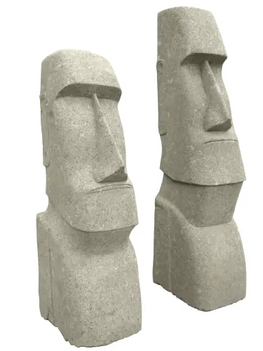 Product image of the product “Moai head, Natural stone (Basanit), stonemasonry, in the sizes from 30cm to 400cm, Natural finish ”