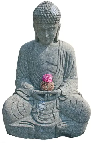 Product image of the product “Seated Buddha in Japanese Style, in the sizes from 50cm to 170cm, Natural finish ”