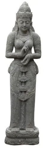 Product image of the product “Standing Lady (Sri Dewi), Dharmachakra position, in the sizes from 80cm to 200cm, Natural finish ”