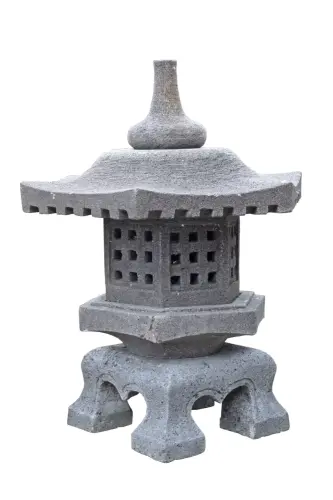 Product image of the product “Japanese garden lantern, 65 cm height, natural stone (Andesite) ”