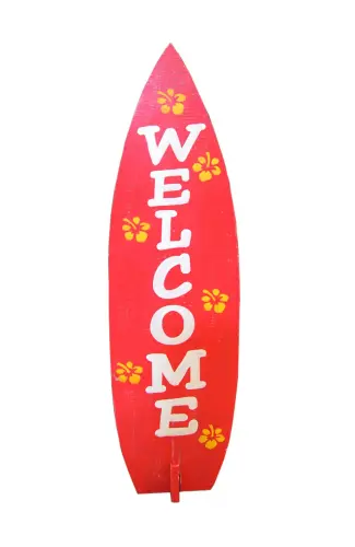 Product image of the product “Surfboard ''Welcome'' part 2 120x40x2 cm, the bodies painted wood ”