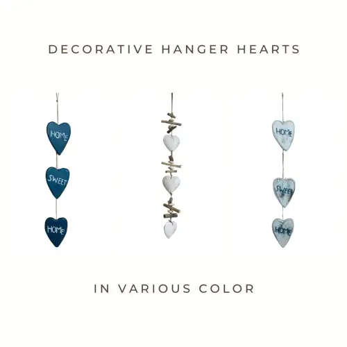 Product image of the product “Decorative hanger hearts Home sweet home, 80cm Length, in various color ”