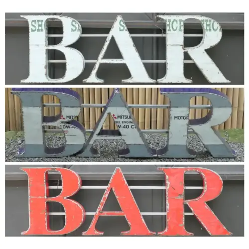 Product image of the product “Capital Letters - BAR on metal frame, 50cm Height. Available in Original, Red and White color. ”