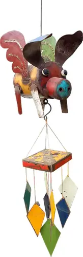 Product image of the product “Windchime Pig 54 cm Height, metal art. ”
