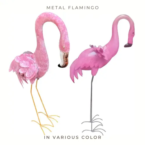 Product image of the product “Metal Flamingo, in the color about silver and yellow on the legs ”