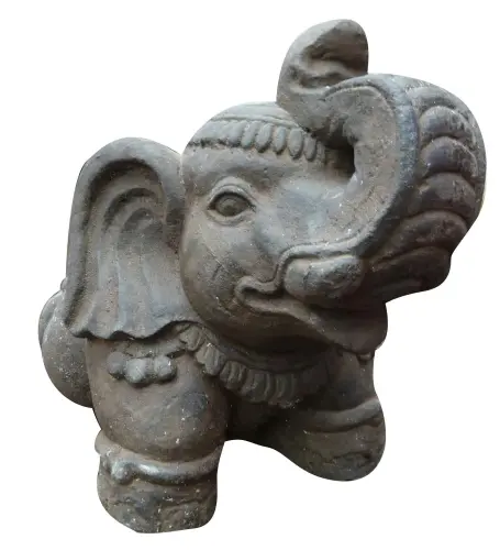 Product image of the product “Elephant (India style), In the sizes from 20 to 30cm | Cast stone, handcrafted & coloured ”
