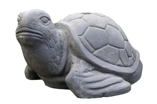 Product image of the product “Turtle umbrella stand made of cast stone with diameter 4.5cm, deep hole 25cm and height 28cm (without plastic pipe inside) ”