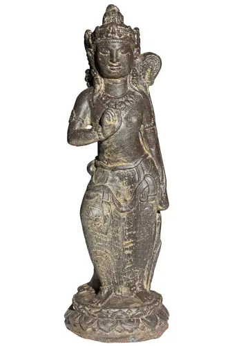 Product image of the product “Standing Dewi Sri, cast stone, 43cm height, , Antique Finish ”