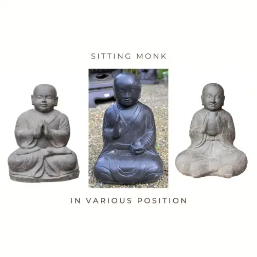 Product image of the product “Monk sitting, stone cast, 60cm height, in various position ”