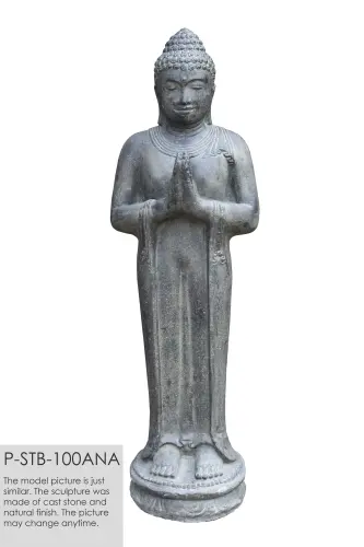 Product image of the product “Buddha standing, cast stone, 100cm height, Natural Finish ”