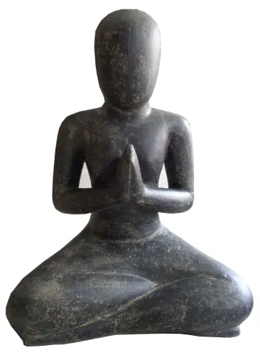 Product image of the product “Sitting woman in Yoga position - Namaste, in the sizes from 60 to 125cm, cast stone, antique finish ”