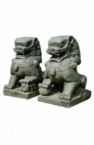Product image of the product “Temple lions set of 2, in the sizes from 40cm to 75cm, Antique finish ”