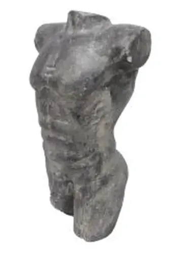 Product image of the product “Male Torso. 29 x 17 x 50cm. Stone cast, handcrafted & coloured ”