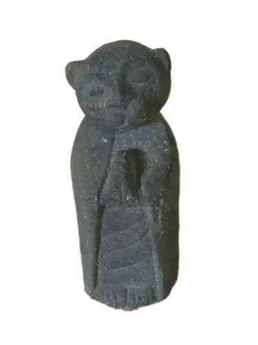 Product image of the product “Standing cat monk rather slim. The height is 20cm. dyed in the color antique finish ”
