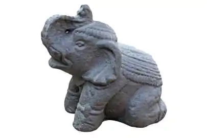 Product image of the product “Elephant (India style), stone carved, antique finish. In the sizes from 20 to 30cm. ”