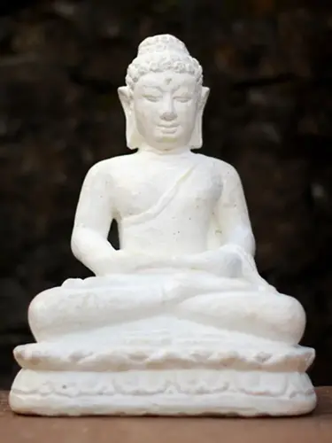 Product image of the product “Buddha figurine, sitting, 21 cm, white ”