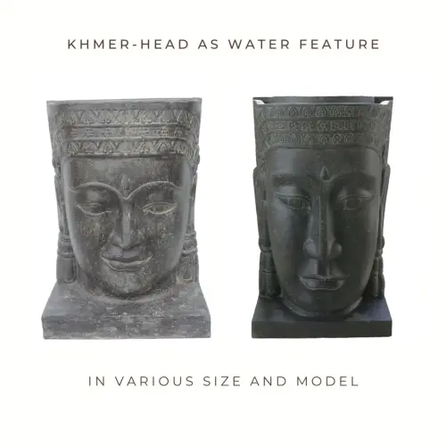 Product image of the product “Khmer-Head as water feature with alternative stand, in the sizes 75cm and 147cm, in various model, antique finish ”