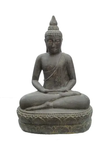 Product image of the product “Sitting Buddha - Thai style with symbolized flame on the head, in the sizes from 100cm to 125cm, Antique finish ”