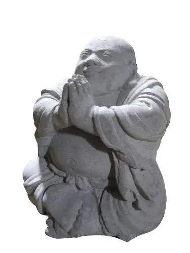 Product image of the product “Monk sitting and laughing, cast stone, 55cm high ”