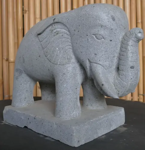 Product image of the product “Standing elephant made of Riverstone about 45cm length ”