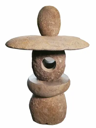 Product image of the product “Japanese inspired garden lantern. Natural stone (riverstone) 50 cm”