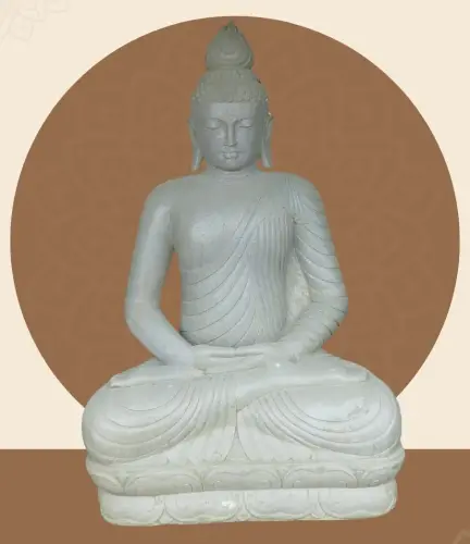 Product image of the product “Seated Buddha made of Riverstone in Dhyana Position - gesture of meditation, H. 138 cm ”