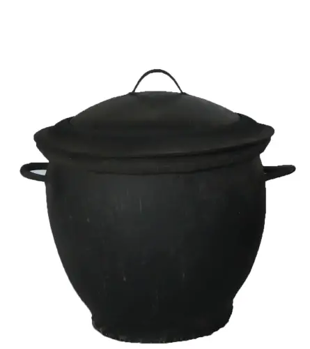 Product image of the product “Bucket with 2 handle and cap (2 parts).  Made from recycled tyres. Dia. 52cm Height 53cm. ”