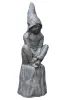  Product image 2 of the product “Sitting goblin on base, cast stone - antique finish ”