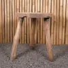  Product image 6 of the product “Table with round model and traingle legs made of teak wood about 70cm height ”