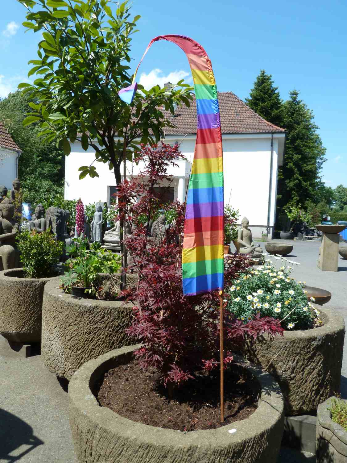  Product image 1 of the product “Bali flag, satin, rainbow model, 200cm ”